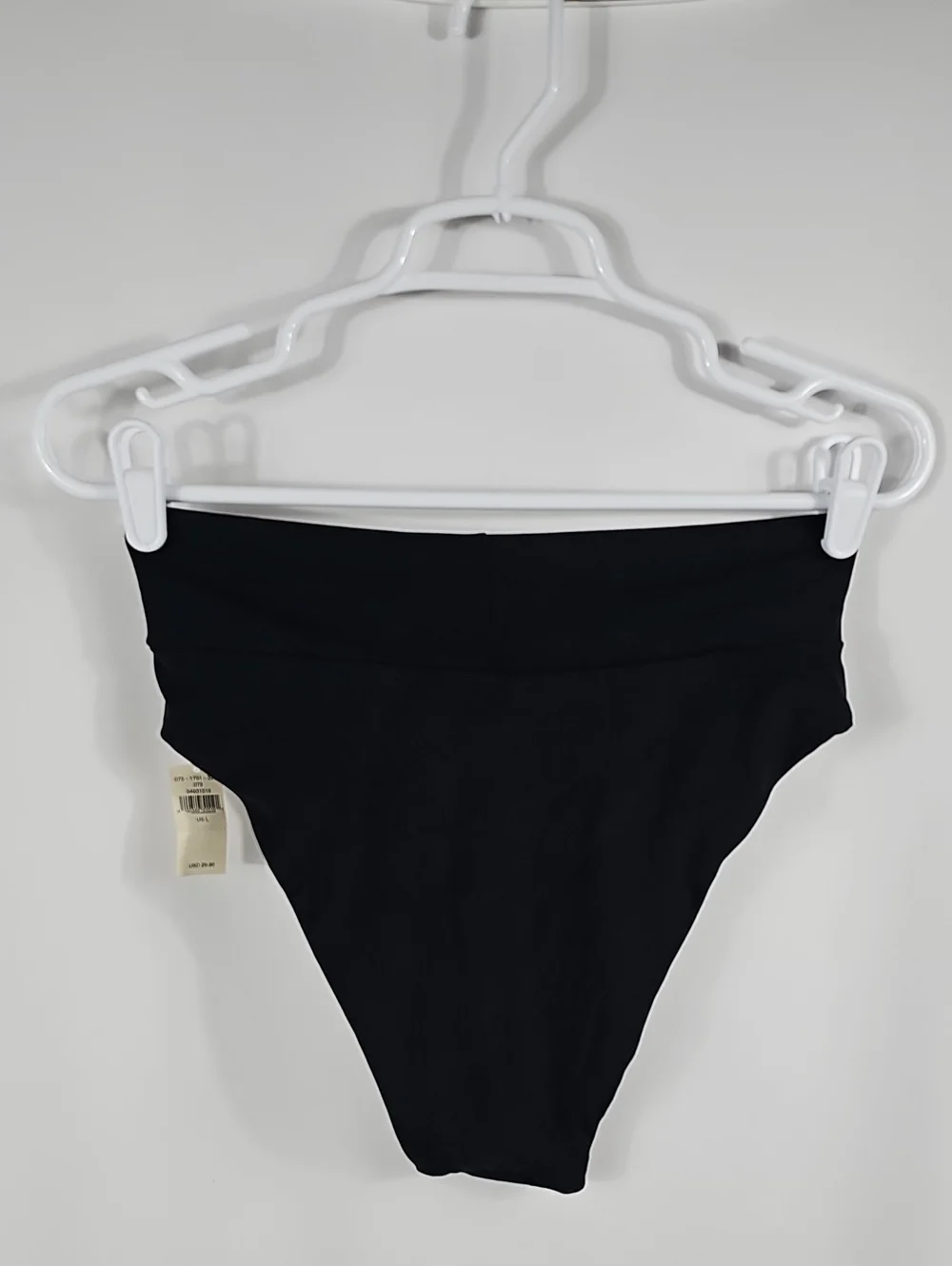 NWT OFFLINE by Aerie Real Me Black Crossover Cheeky Bikini Bottom L Vacation